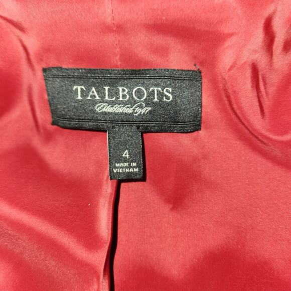 Talbots Red Wool Blazer - Size 4 - Picture 6 of 6